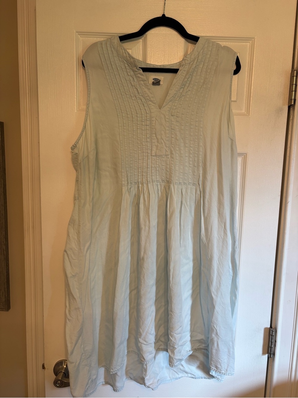Old Navy Light Blue Sleeveless Pintuck Sundress
